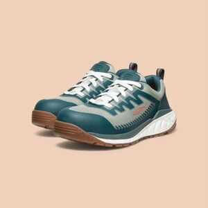Teal and White Women's Athletic Shoes